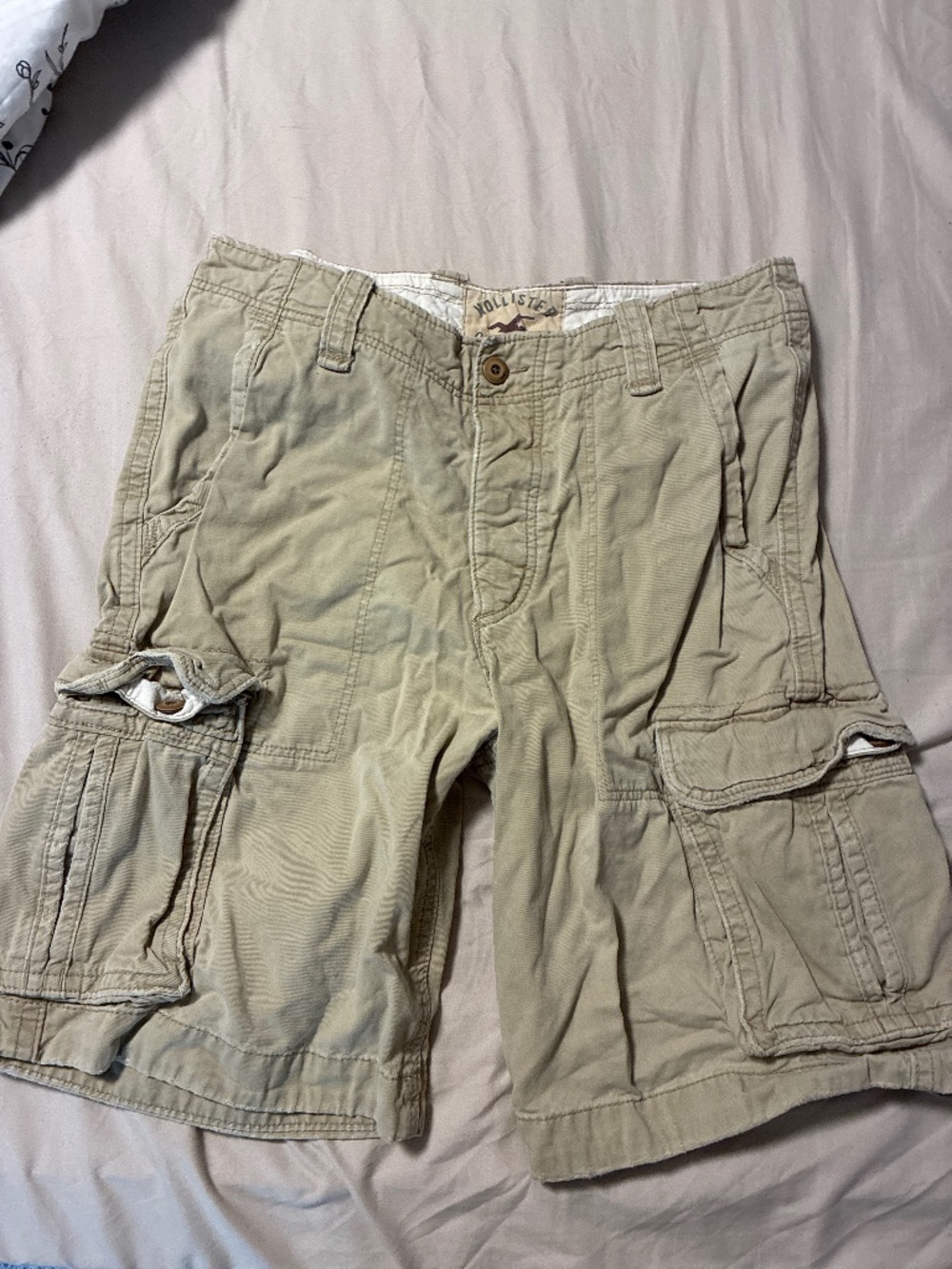 Hollister Khaki Cargo Shorts